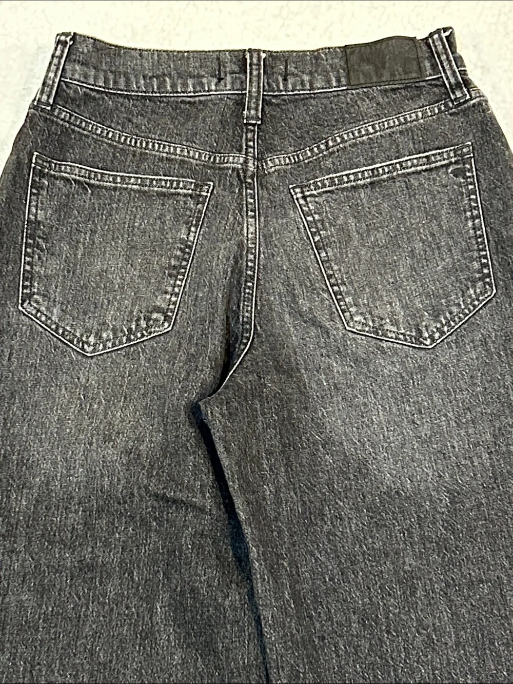 Madewell The Perfect Vintage Wide Leg Crop Jean size 27 Robles Wash Black - Picture 11 of 16